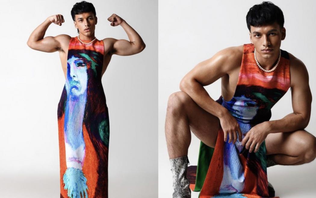 Jefri Nichol Berpose Kenakan Long Dress Seksi dan Kalung Mutiara, Netizen Istighfar