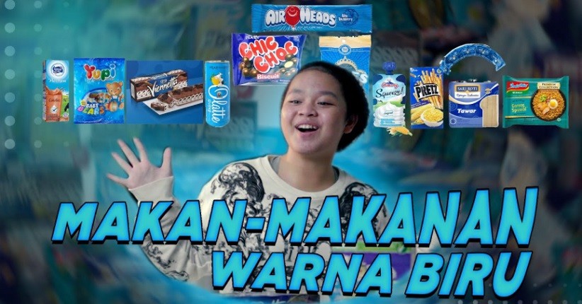 Adik Bastian Steel, Romaria, Bikin Konten Makan Makanan Warna Biru!