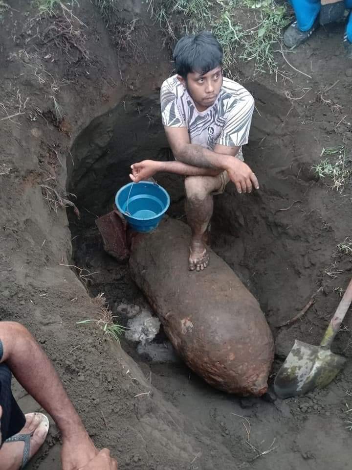 Geger Warga Halmahera Utara Temukan Bom Jumbo Sisa Perang Dunia II