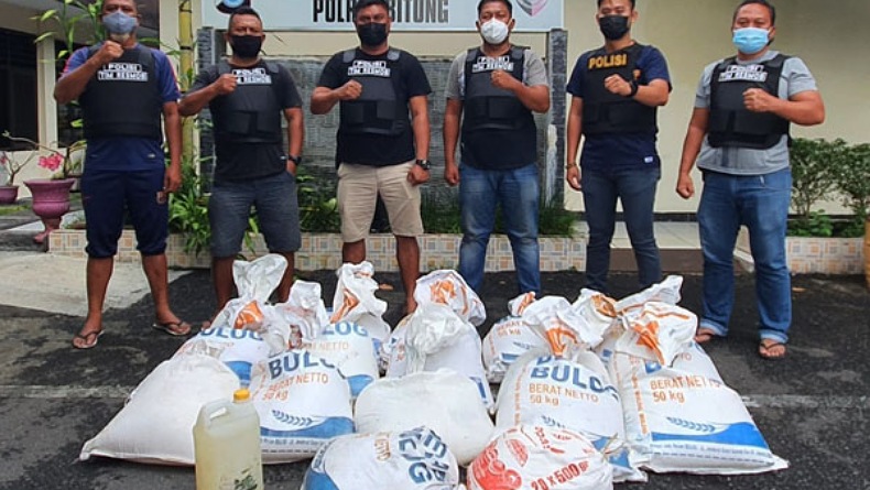 Lagi, Polres Bitung Amankan Ratusan Liter Cap Tikus, Pemilik Tak Berkutik saat Ditangkap