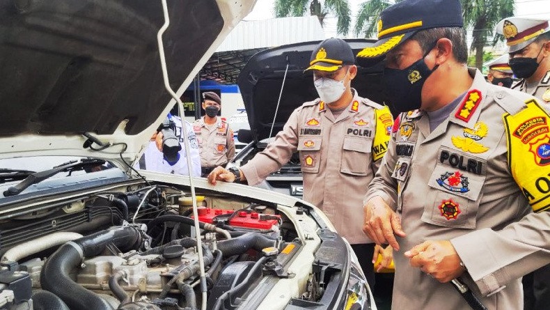 Dilengkapi Kendaraan Dinas, Polisi Tingkatkan Patroli Jelang PSU di Banjarmasin