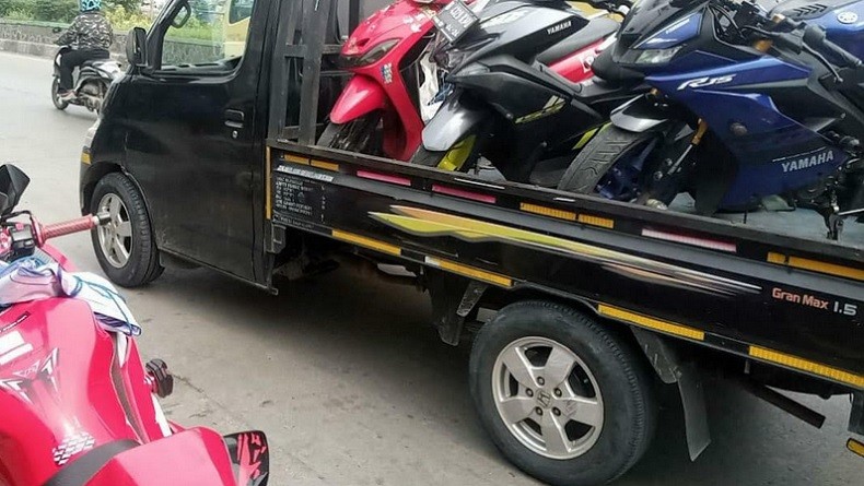 Razia di Bekasi, Sembilan Motor Berknalpot Bising Disita Polisi