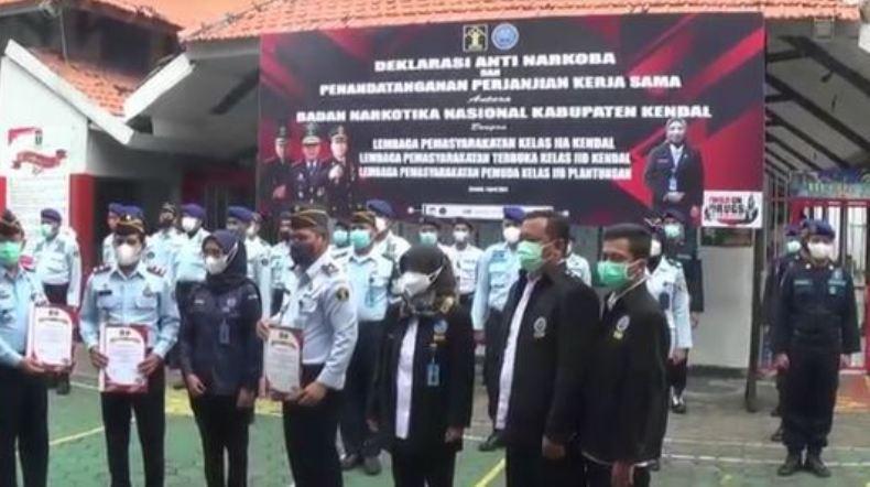 Kompak, 3 Lapas di Kendal Deklarasi Antinarkoba 