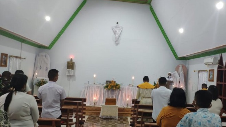 Umat Katolik Gorontalo Utara Gelar Misa Kamis Putih, Ibadah Dipersingkat