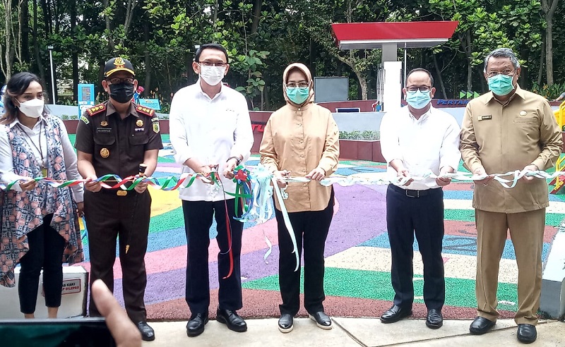 Resmikan Taman Kota di Tangsel Bersama Airin, Ahok Singgung Praktik Korupsi