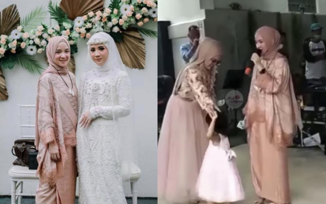 Nissa Sabyan Disawer saat Nyanyi di Nikahan sang Kakak