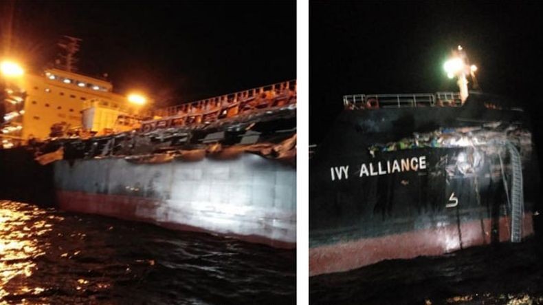 Kapal Tanker Bertabrakan dengan Kapal Angkut Batu Bara di Filipina