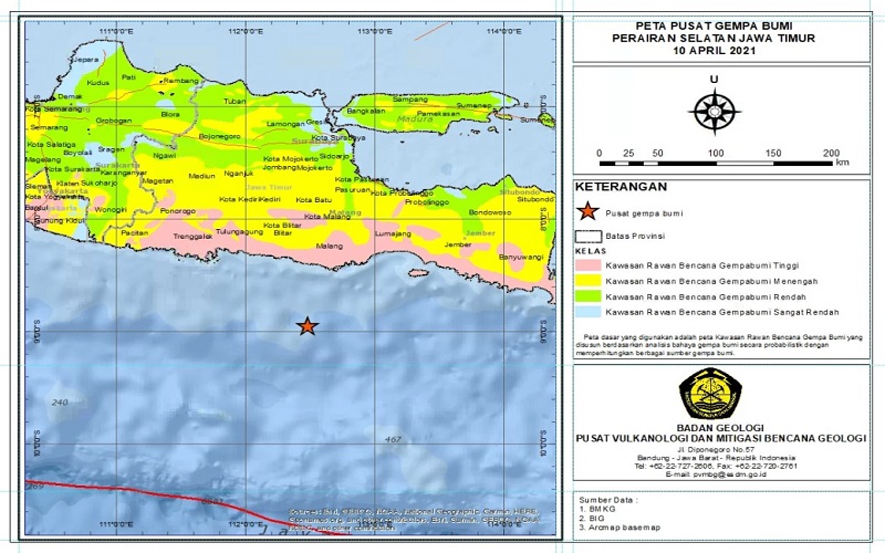 Analisis Geologi Gempa Bumi Malang, PVMBG: Akibat Penunjaman Lempeng Indo-Australia