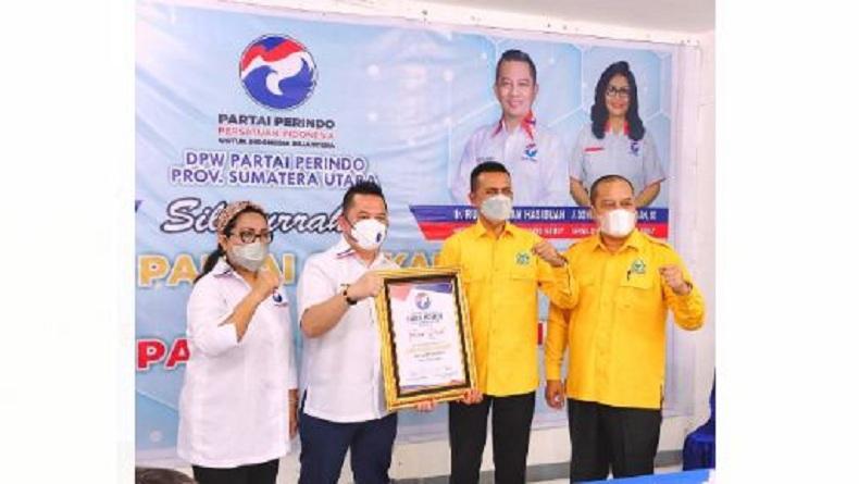 Dipimpin Musa Rajekshah, Partai Golkar Silaturahmi ke Kantor DPW Perindo Sumut
