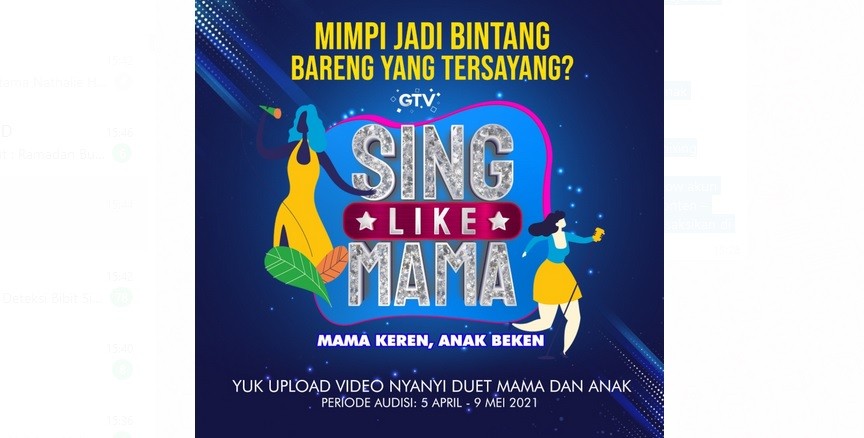 GTV Buka Audisi Online Sing Like Mama, Ayo Segera Daftar!