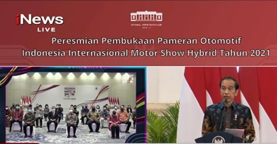 Buka IIMS Hybrid 2021, Jokowi Berharap Industri Otomotif Bangkit 