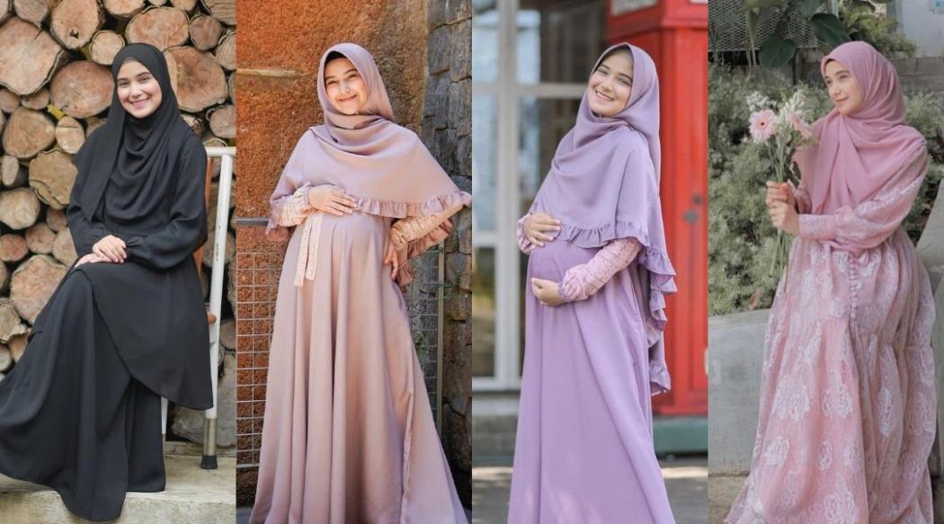 4 Gaya Nadya Mustika Baru Melahirkan Anak Pertama, Simpel dengan Busana Gamis 