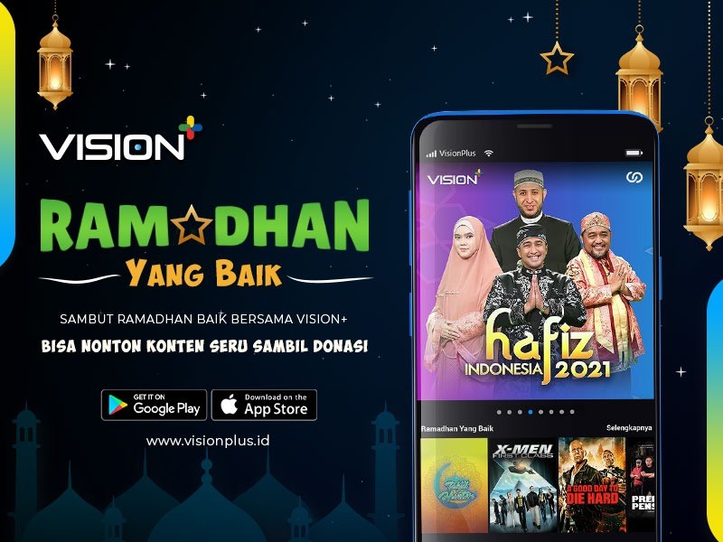Sambut Ramadhan Baik Bersama Vision+, Bisa Nonton Konten Seru Sambil Donasi   