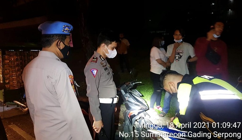 Patroli Sahur On The Road, Polres Tangsel Tahan 4 Motor Bodong