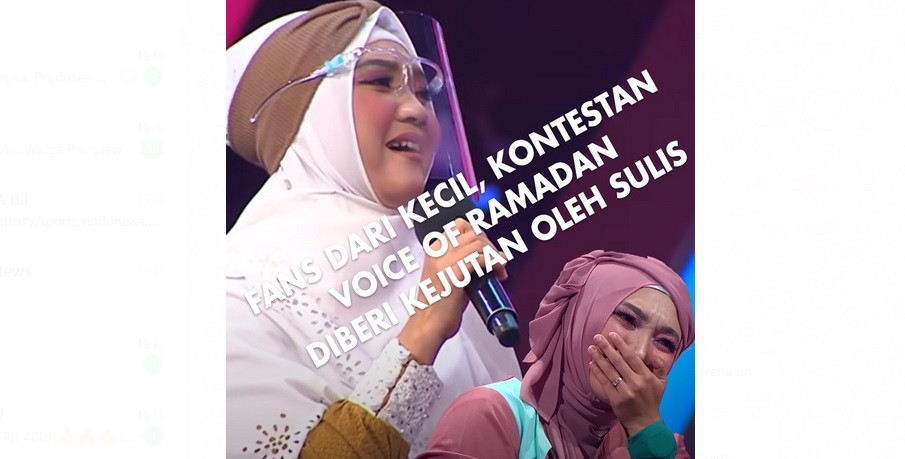 Sulis Beri Kejutan Fansnya di Voice of Ramadan