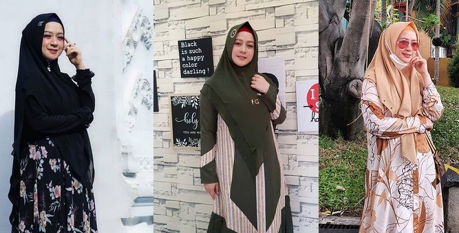 4 Gaya Hijab Shinta Tanjung, Istri Ustaz Zacky Mirza yang Cantik