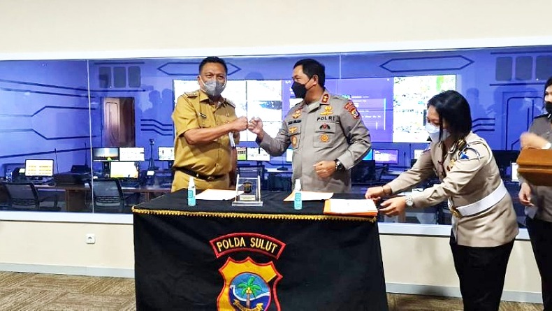 Gubernur Olly Apresiasi Kerja Sama Pengintegrasian CCTV di Polda Sulut
