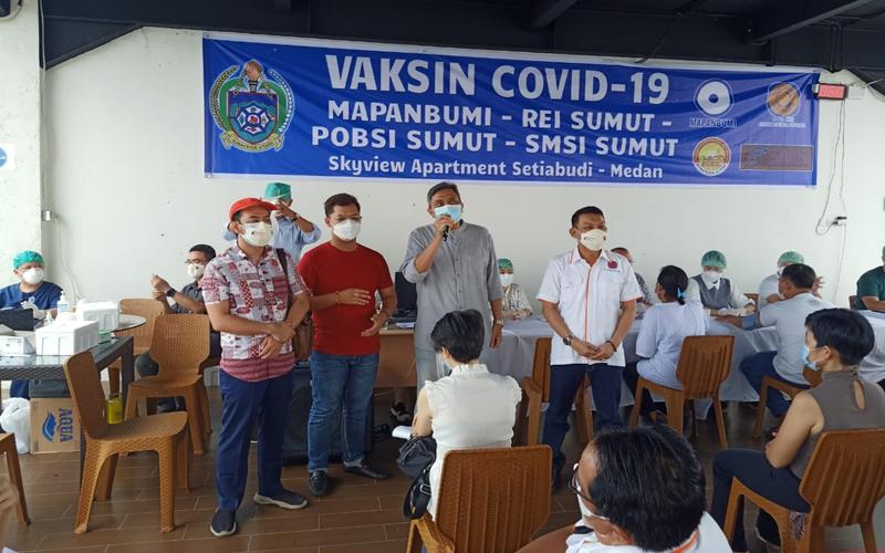 Bukan Cuma Atlet, POBSI Sumut Vaksinasi Pengurus dan Keluarga Besar