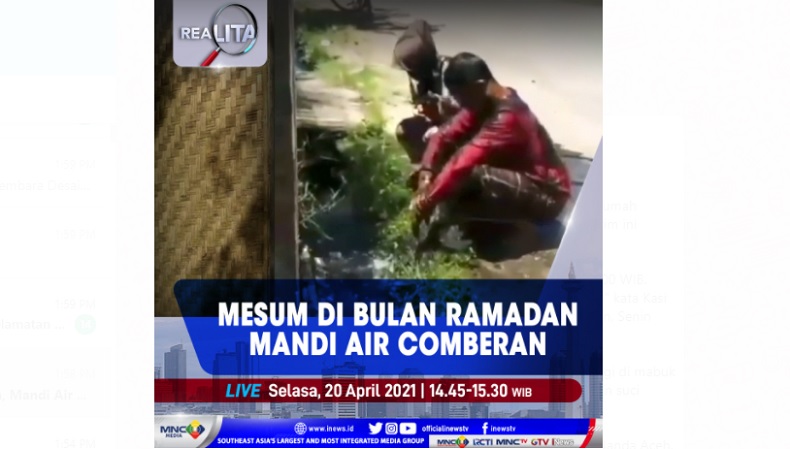 Mesum di Bulan Ramadan, Mandi Air Comberan! Saksikan di Realita Selasa Pukul 14.45 WIB
