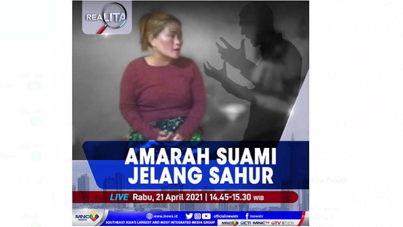 Amarah Suami Jelang Sahur, Simak Selengkapnya di Realita Rabu Pukul 14.45 WIB