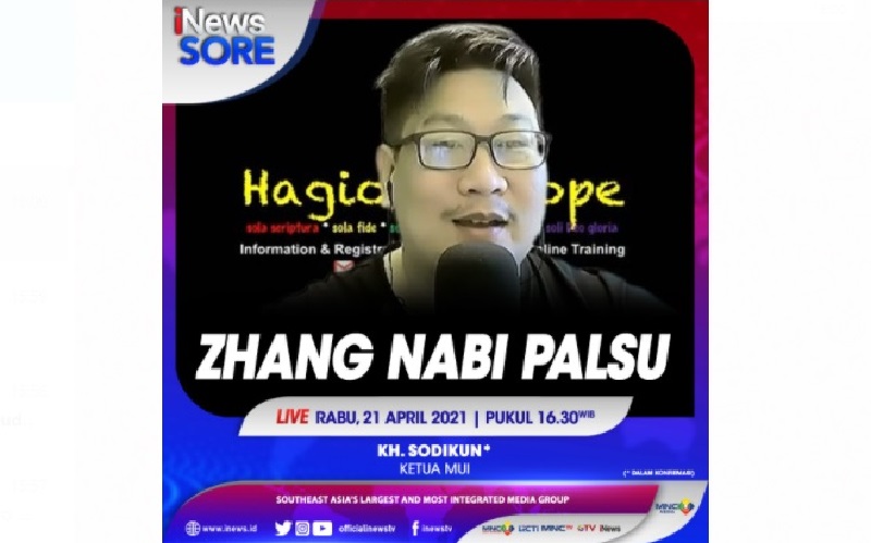 Nabi Palsu Paul Zhang, Saksikan Selengkapnya di iNews Sore Rabu Pukul 16.30 WIB