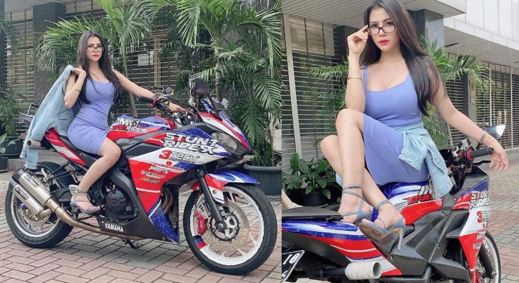 Gaya Seksi Tisya Erni Tunggangi Moge, Bantah Penyebab Keretakan Rumah Tangga Sule dan Nathalie
