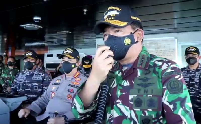 Beri Motivasi Prajurit Cari KRI Nanggala, Panglima TNI: Tabah Sampai Akhir