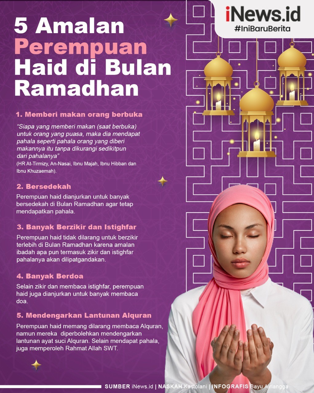 Infografis 5 Amalan Perempuan Haid di Bulan Ramadhan
