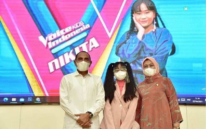 Momen Juara The Voice Kids Indonesia Season 4 Nikita Mawarni Bertemu Edy Rahmayadi