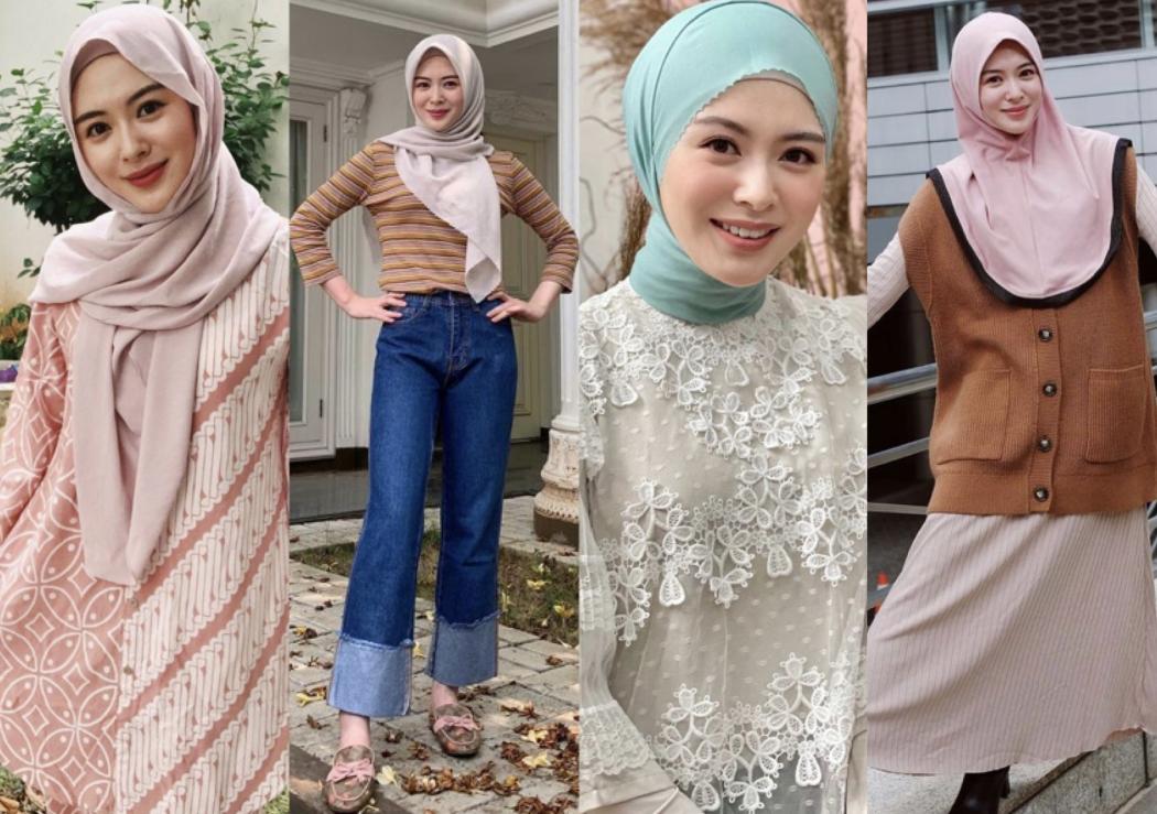 5 Inspirasi Fashion Hijab Ramadan ala Ayana Moon, Mualaf Asal Korea Selatan