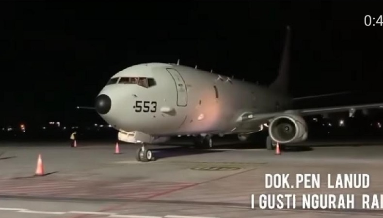 Mendarat di Bali, Ini Penampakan Pesawat Poseidon AS yang Bantu Pencarian KRI Nanggala 402
