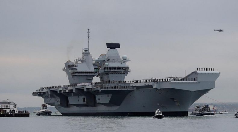 Kapal Induk Inggris HMS Queen Elizabeth Berlabuh di Jepang, Pesan untuk China