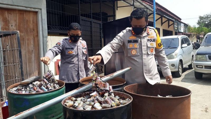 Polres Batang Musnahkan Ribuan Petasan, Temukan Transaksi lewat Online