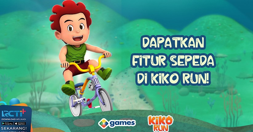 Kayuh Sepeda Kiko Lebih Kencang Lagi dengan Menggunakan Power Serum, Mainkan Game Kiko Run Sekarang di Aplikasi RCTI+   