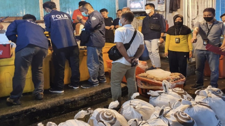 Gerebek Gudang di Pasar Induk Jakabaring, Polisi Sita 8,3 Ton Ikan Giling Berformalin
