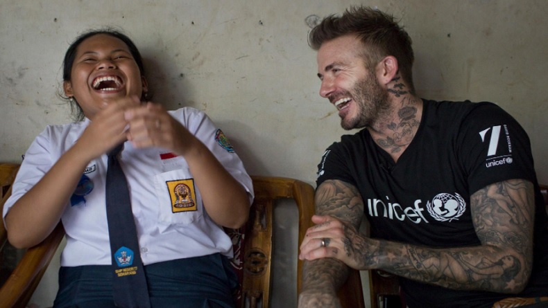 David Beckham Ulang Tahun, Unicef Unggah Foto Lawas Bareng Sripun Asal Semarang
