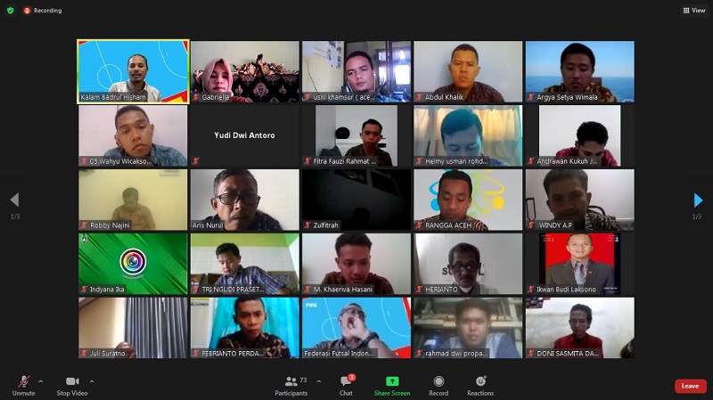 78 Wasit dan Penilai Wasit Ikuti Futsal Referees Refreshment Federasi Futsal Indonesia