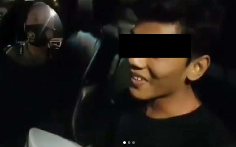 Lihat Remaja Minum Miras Diinterogasi Cengengesan, Netizen: Untung Pak Polisinya Sabar