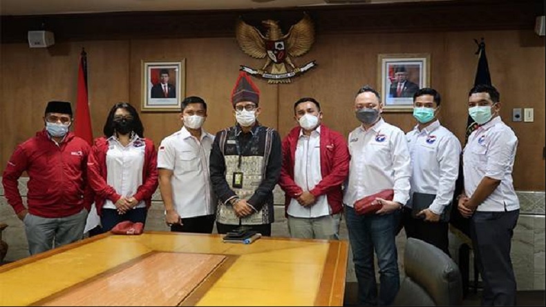 Sandiaga Uno Ajak Pemuda Perindo Kolaborasi Pulihkan Sektor Pariwisata dan Ekonomi Kreatif Nasional