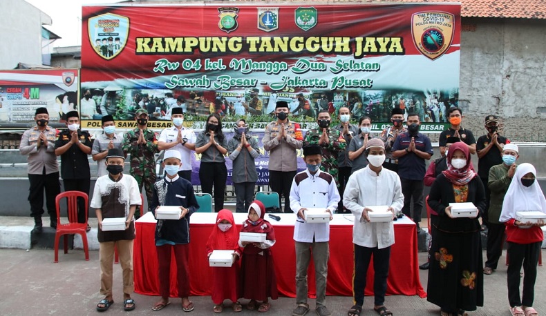 Kolaborasi Berkah Ramadan, Berbagi Keceriaan di Kampung Tangguh Jaya Sawah Besar