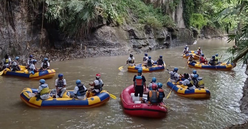 Bangkitkan Wisata Arung Jeram, Pelaku Usaha Simulasi Penerapan CHSE di Sungai Elo