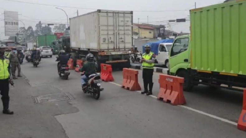 Larangan Mudik, 348 Personel Bersiaga di Sejumlah Titik Perbatasan Tangerang-Banten