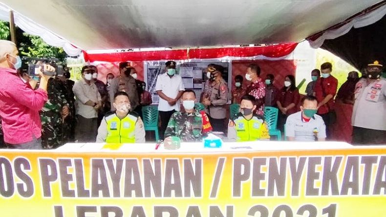 Forkopimda Cek Pos Penyekatan Mudik di Perbatasan Sulut-Gorontalo