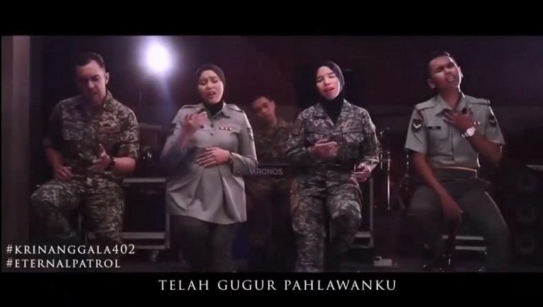 Viral Tentara Malaysia Nyanyikan Gugur Bunga Tribute KRI Nanggala, Netizen Merinding