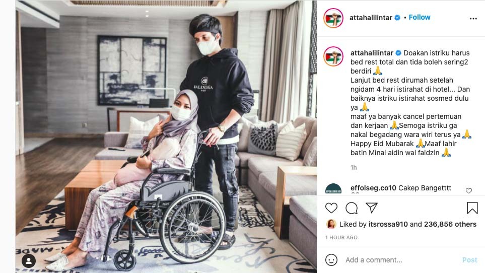 Sedih, Aurel Hermansyah Tidak Bisa Sholat Id