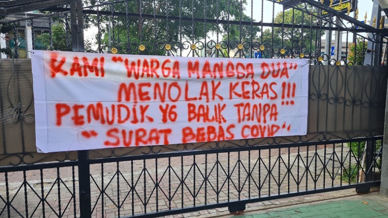 Warga Sawah Besar Tolak Pemudik Masuk Jakarta Tanpa Surat Bebas Covid