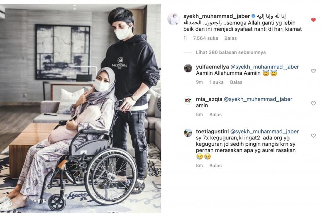 Aurel Hermansyah Keguguran, Doa Syekh Muhammad Jaber: Semoga Allah Ganti Lebih Baik