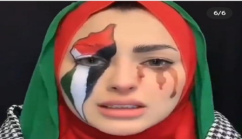 Dukung Palestina, Melly Goeslaw Repost Perempuan Lukis Wajah dengan Air Mata Darah