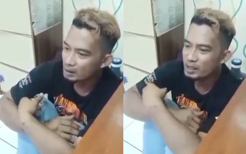 Di Kantor Polisi, Preman Berpisau Komando di Cibodas Cianjur Jadi Ayam Sayur