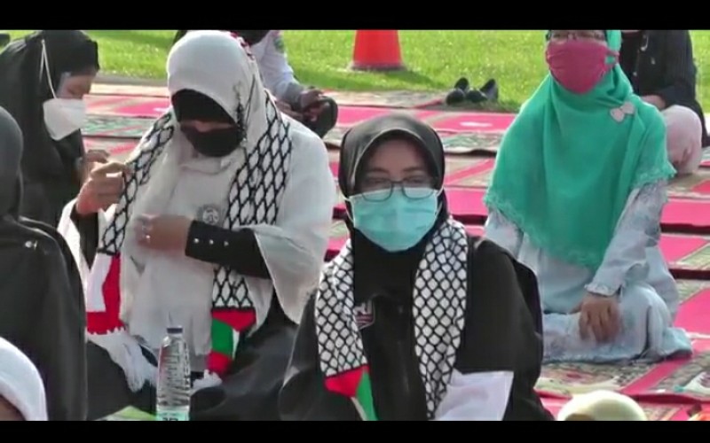  Ulama dan Warga Palembang Sholat Gaib untuk Palestina